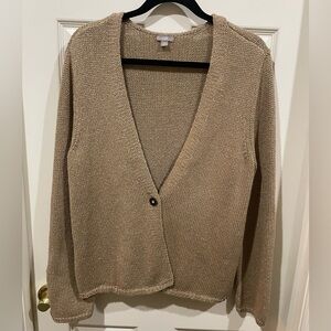 J. Jill Gold Metallic Women's Cardigan